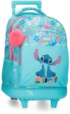 Ghiozdan troler fete, Disney Aloha Stitch, 2 compartimente, multicolor